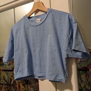 TNA Aritzia Light Blue Crop Top